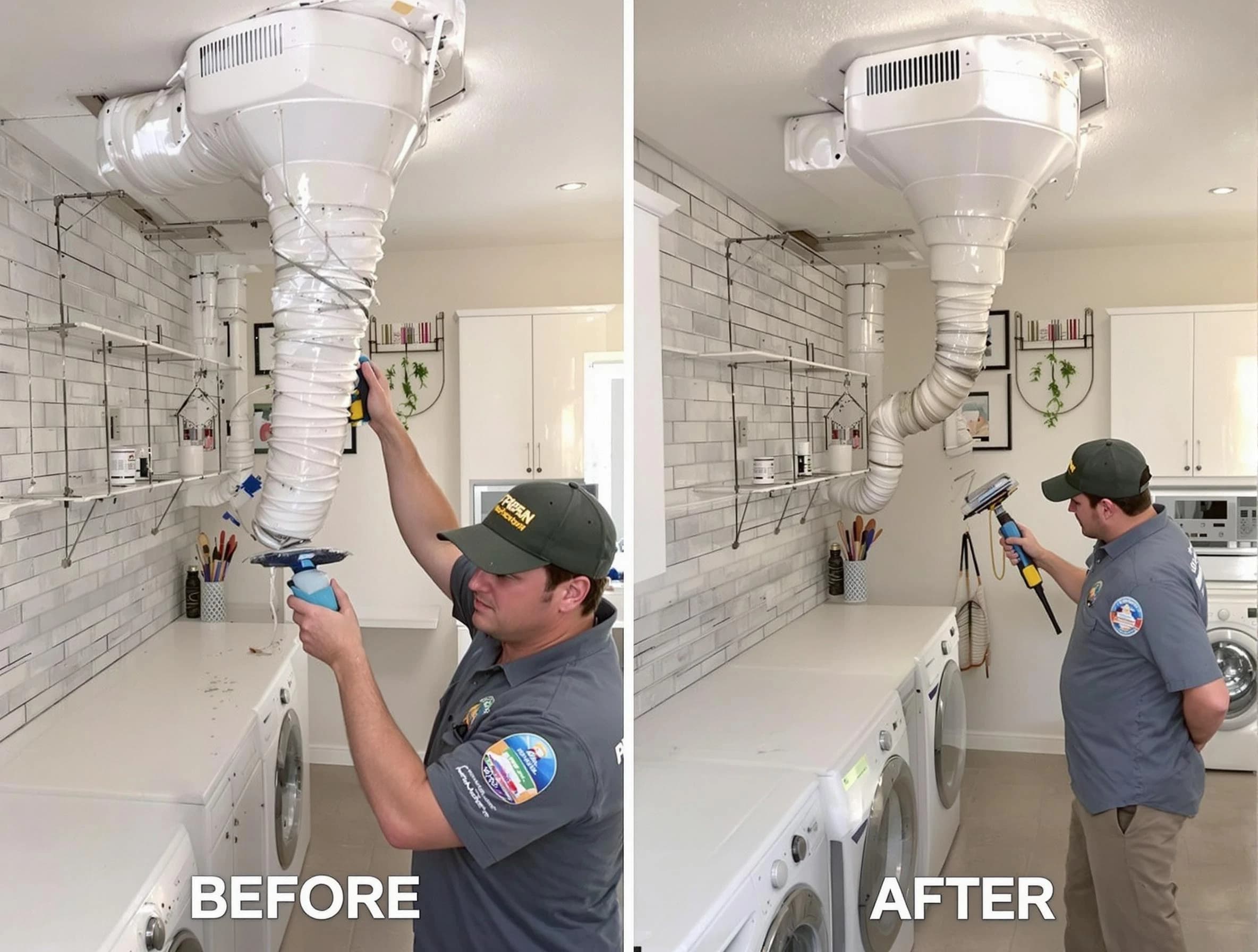 Professional dryer exhaust vent cleaning by Sunset Dryer Vent Cleaning in Sunset