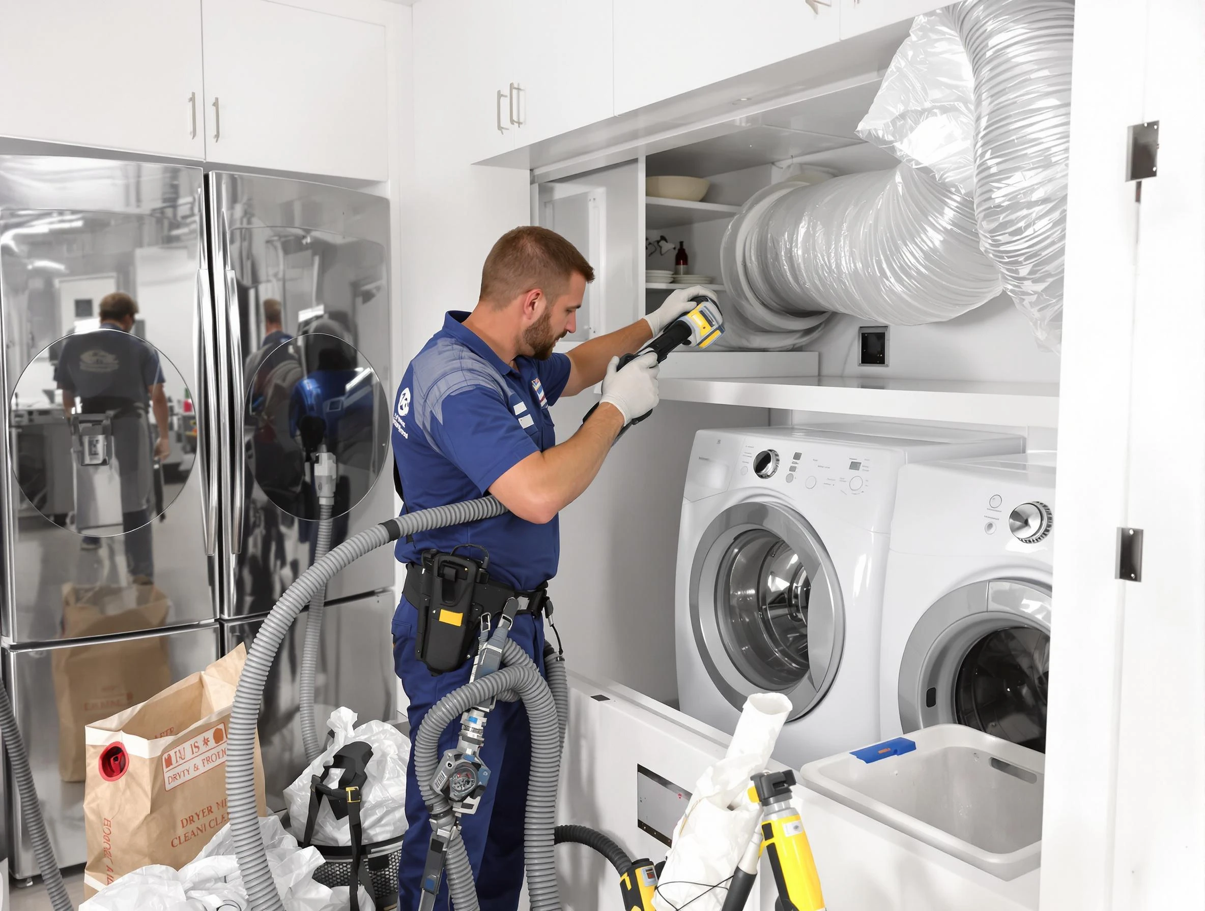 Professional duct cleaning by Sunset Dryer Vent Cleaning in Sunset
