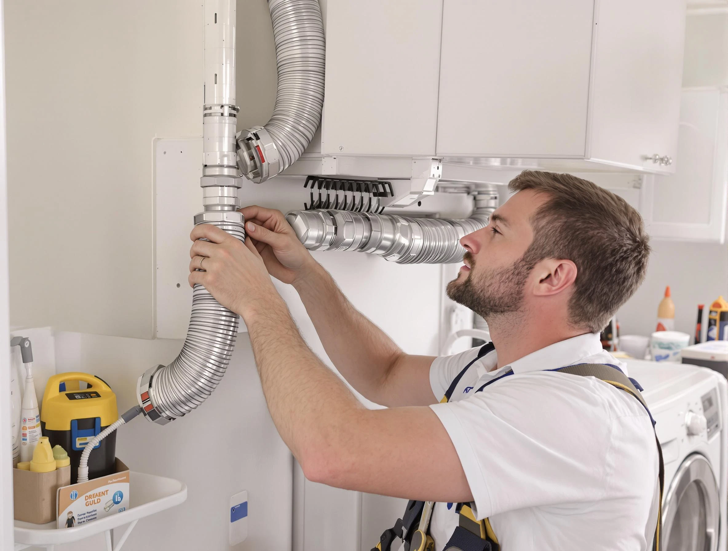 Professional dryer vent repair and installation by Sunset Dryer Vent Cleaning in Sunset